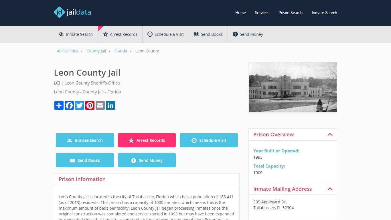 Leon County Jail Inmate Search and Prisoner Info - Tallahassee, FL